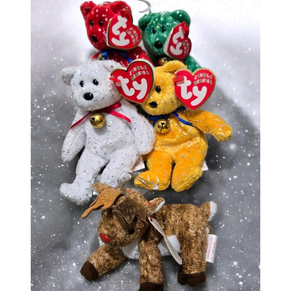 TY Decade Jingle Beanies And Reindeer Jingle Beanie.